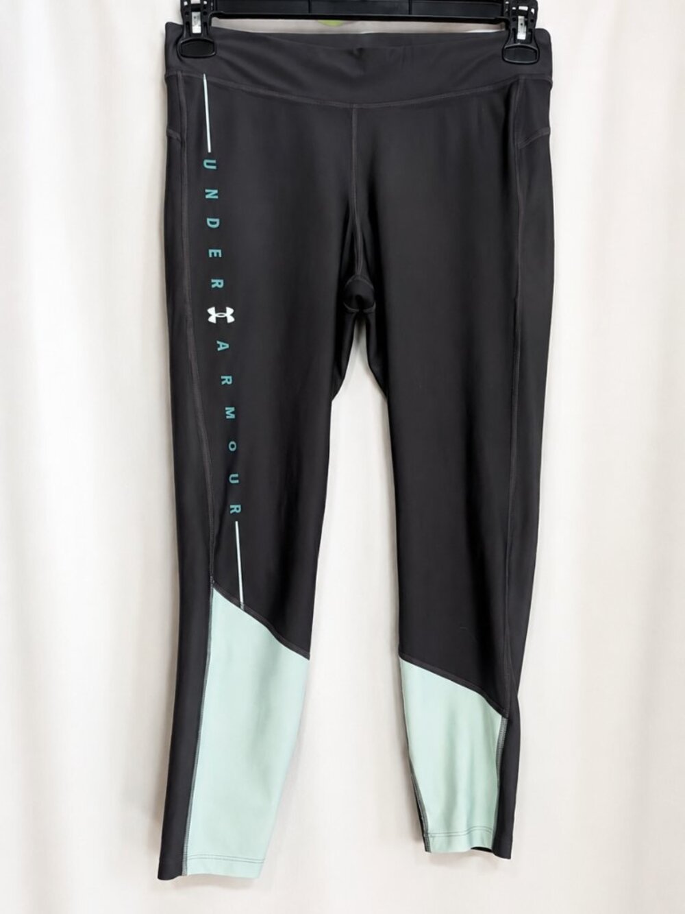 Under Armour HeatGear Compression Leggings Women’s Large Black Mint